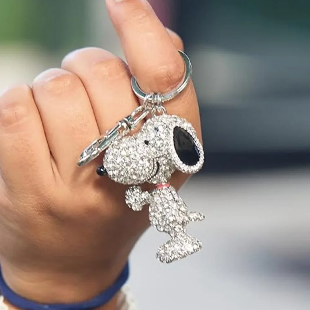 NWOT Snoopy Crystal Bag Charm